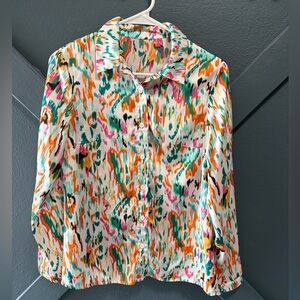 Colorful Abstract Print Women's Top